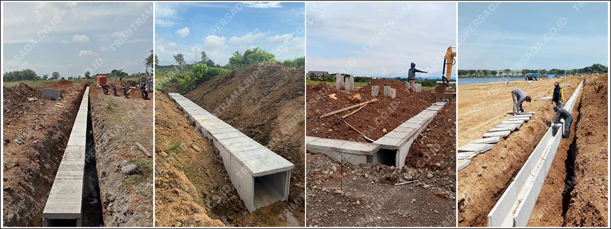 proyek saluran drainase beton precast